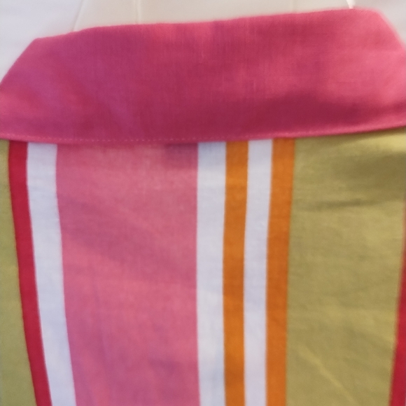 LINEN-BLEND CASUAL MULTICOLOR STRIPED BUTTON DOWN SHIRT MEN'S SIZE XL - Picture 7 of 8